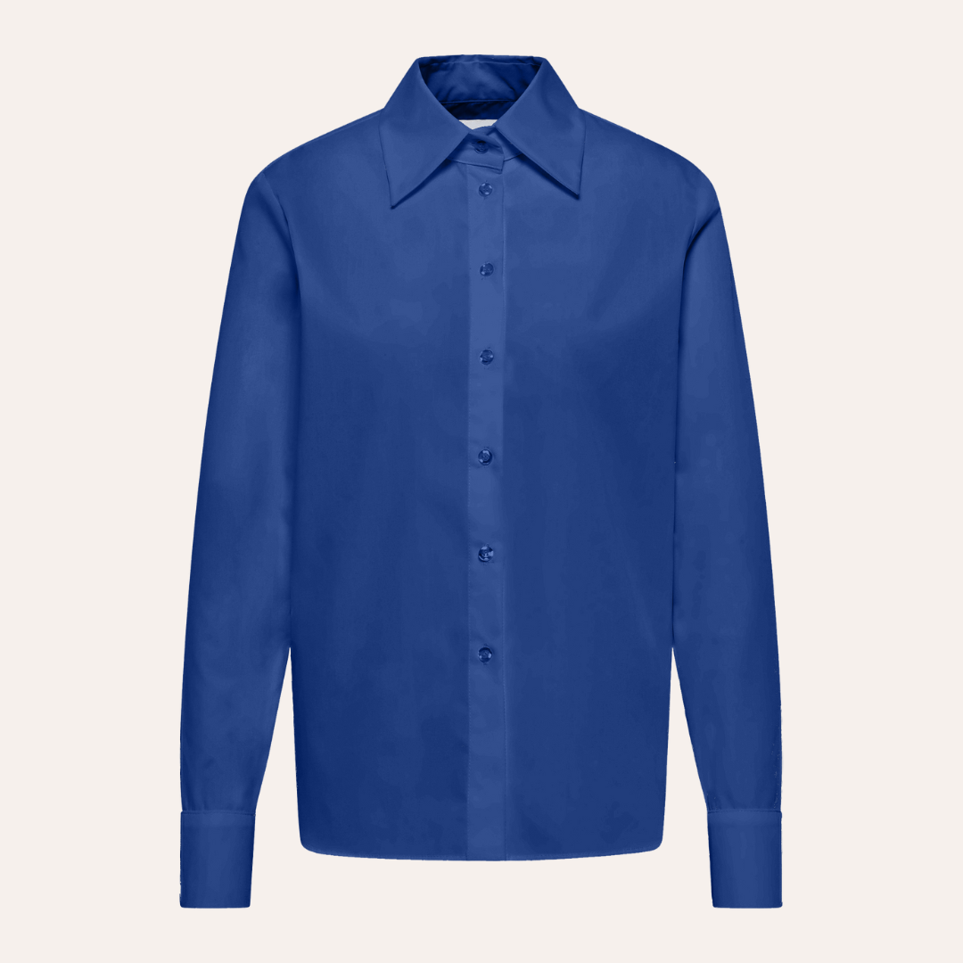 Elena cotton mix oxford shirt. Chemise oxford en coton mélangé Elena. Elena 棉质混合牛津衬衫。 Elena-Oxford-Hemd aus Baumwollmix. Camicia Elena oxford in misto cotone. Camisa Elena mezcla de algodón tipo oxford.