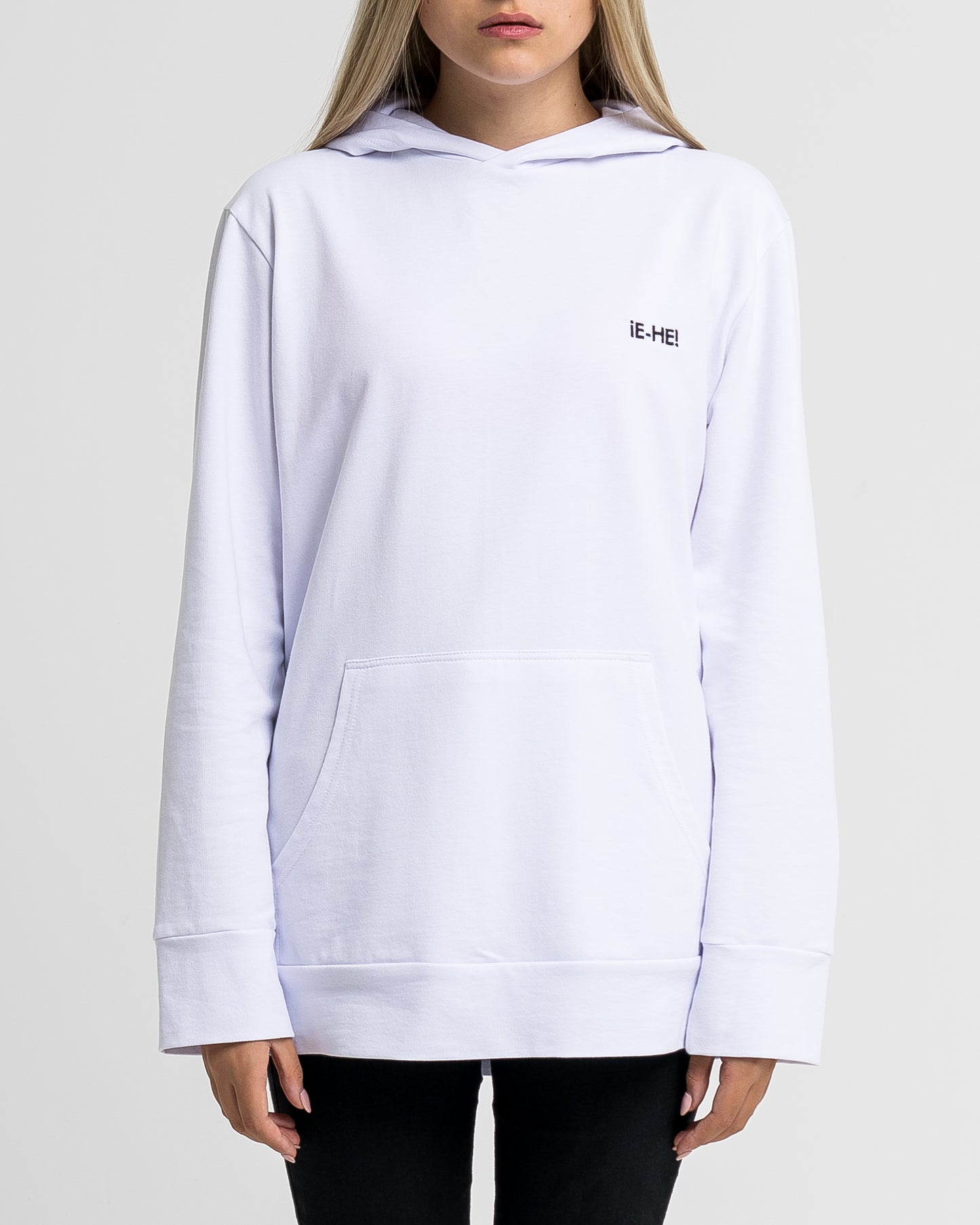 Embroidered logo Hoodie - White