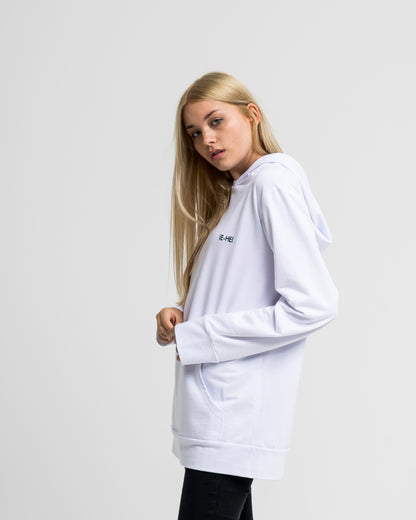Embroidered logo Hoodie - White