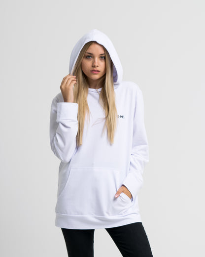 Embroidered logo Hoodie - White