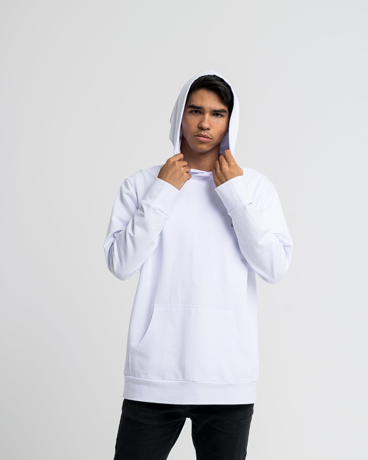 Embroidered logo Hoodie - White