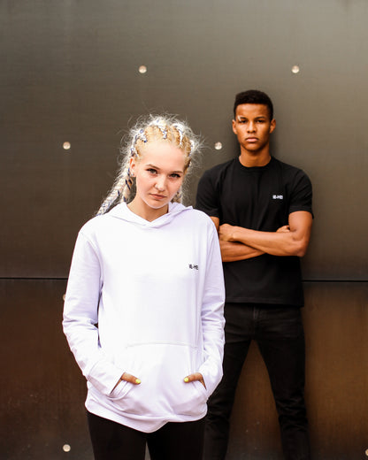 Embroidered logo Hoodie - White