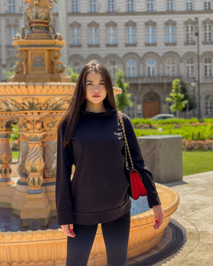 Embroidered logo Hoodie - Black