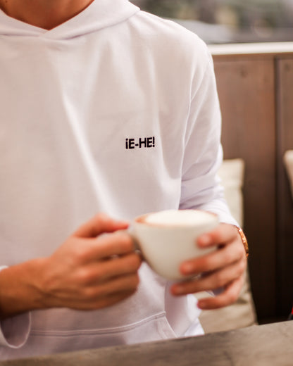 Embroidered logo Hoodie - White