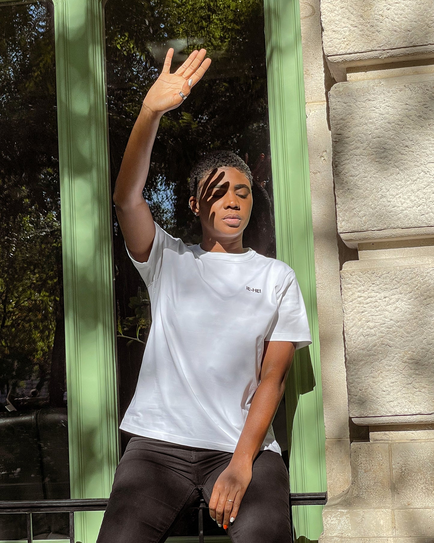 Embroidered logo T-shirt - White