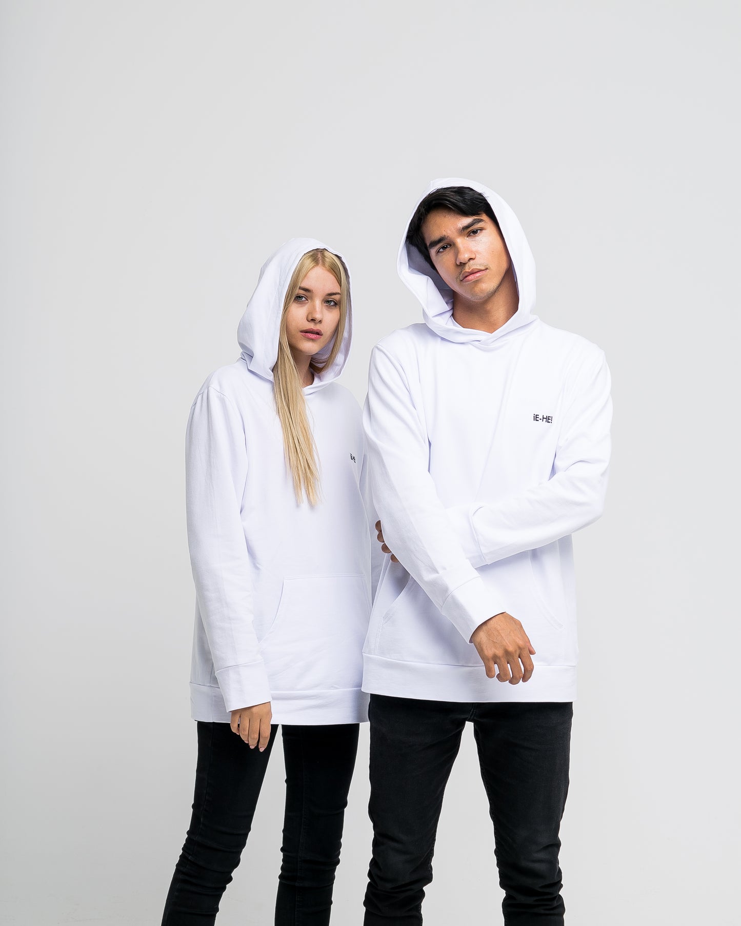 Embroidered logo Hoodie - White